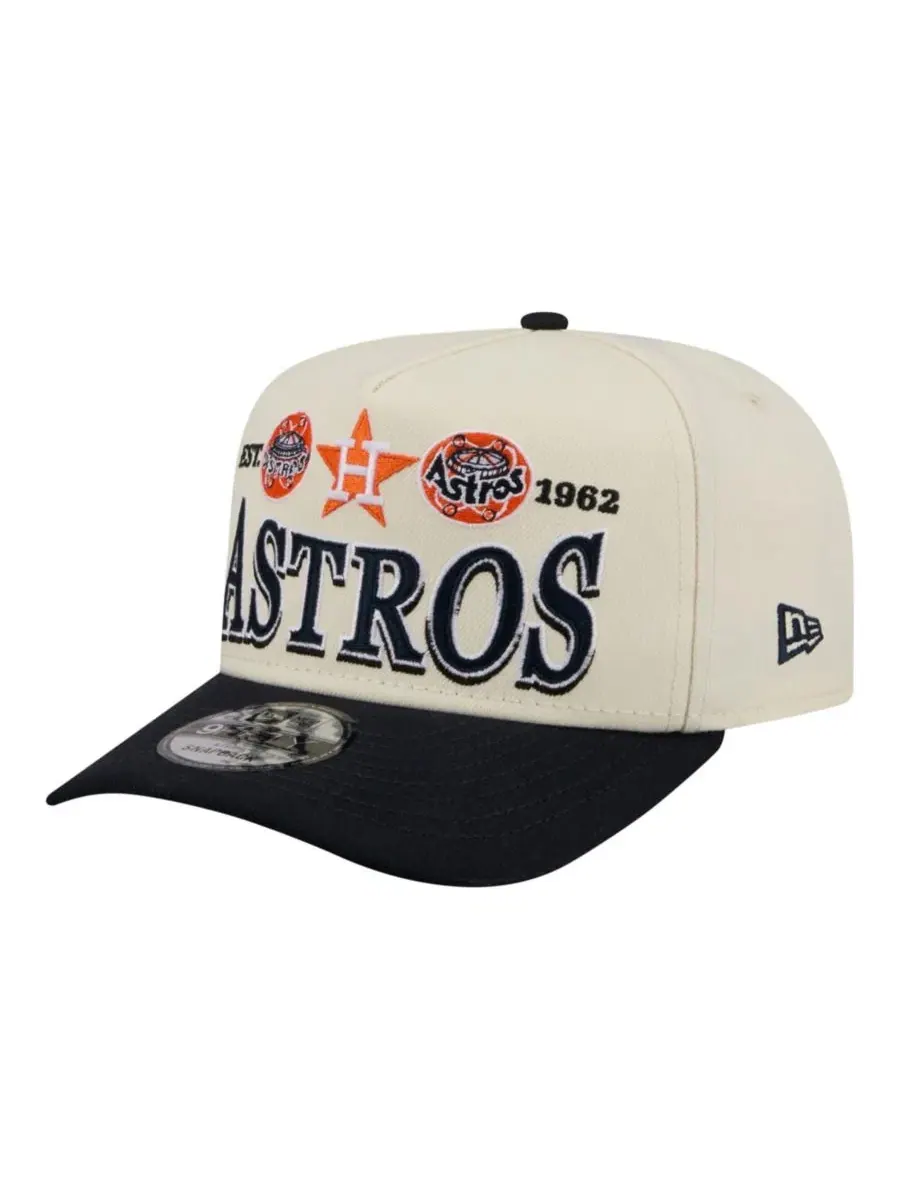 Кепка New Era Houston Astros Throwback Tri-Hit A-Frame 9FIFTY — изображение 1 из 5, бежевый