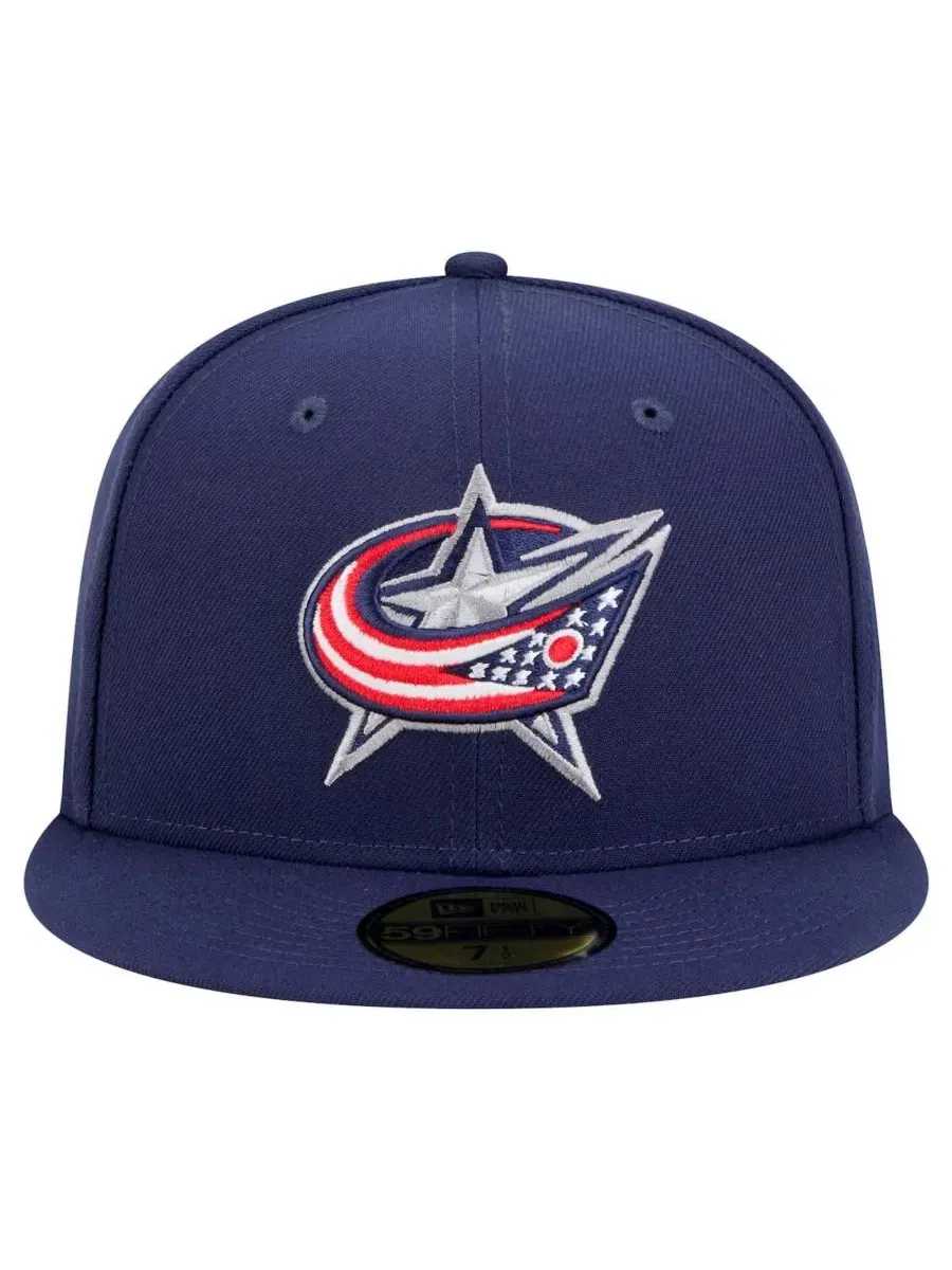 Кепка New Era с вышивкой логотипа Columbus Blue Jackets — изображение 2 из 5, темно-синий