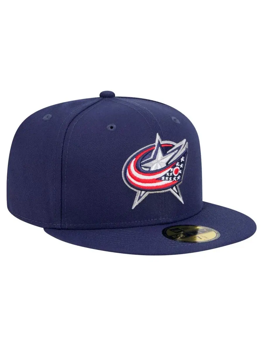 Кепка New Era с вышивкой логотипа Columbus Blue Jackets — изображение 3 из 5, темно-синий