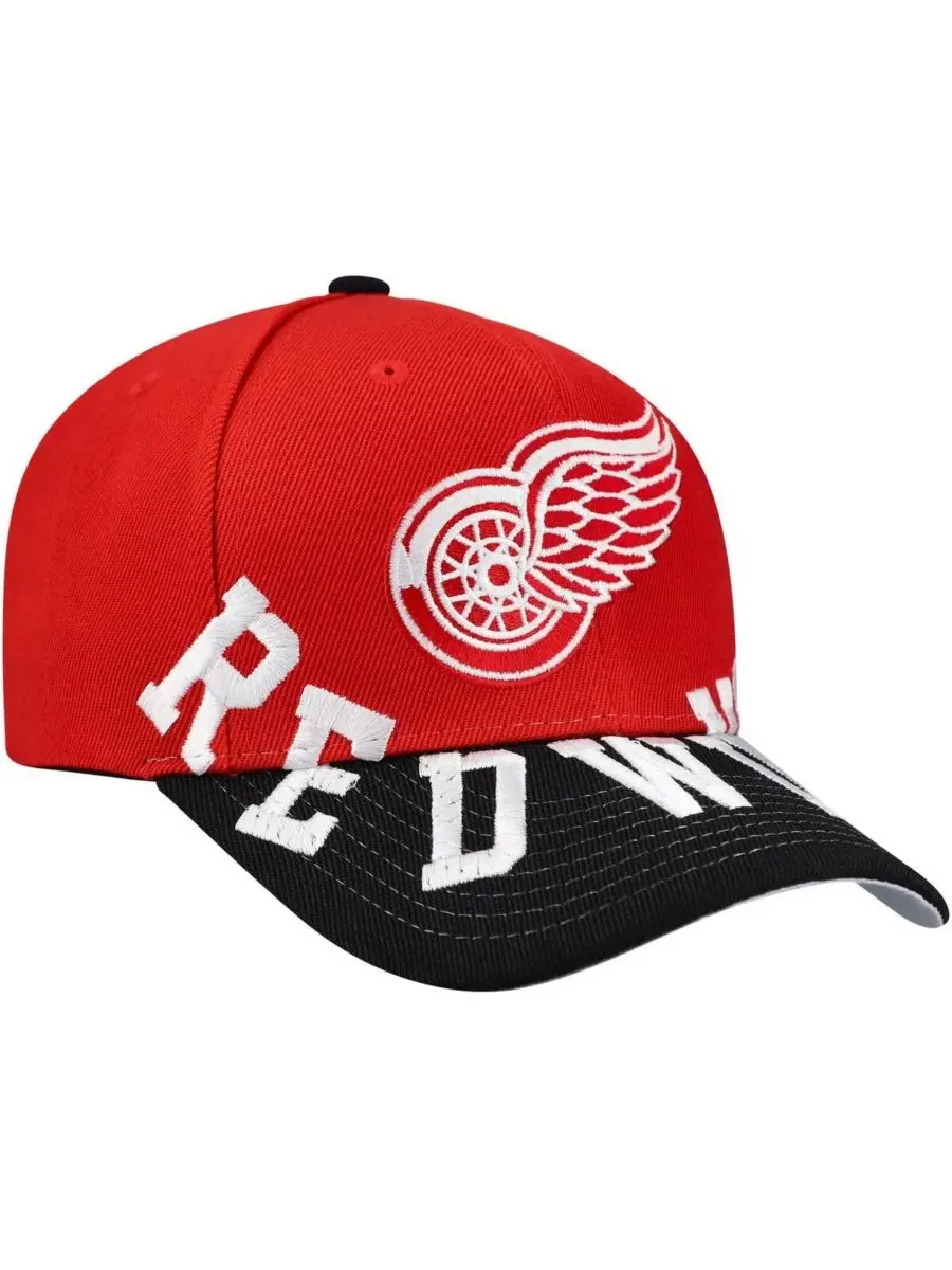 Mitchell & Ness Мужская красно-черная кепка Detroit Red Wings Under Arch Two-Tone Pro Crown Snapback — изображение 3 из 4