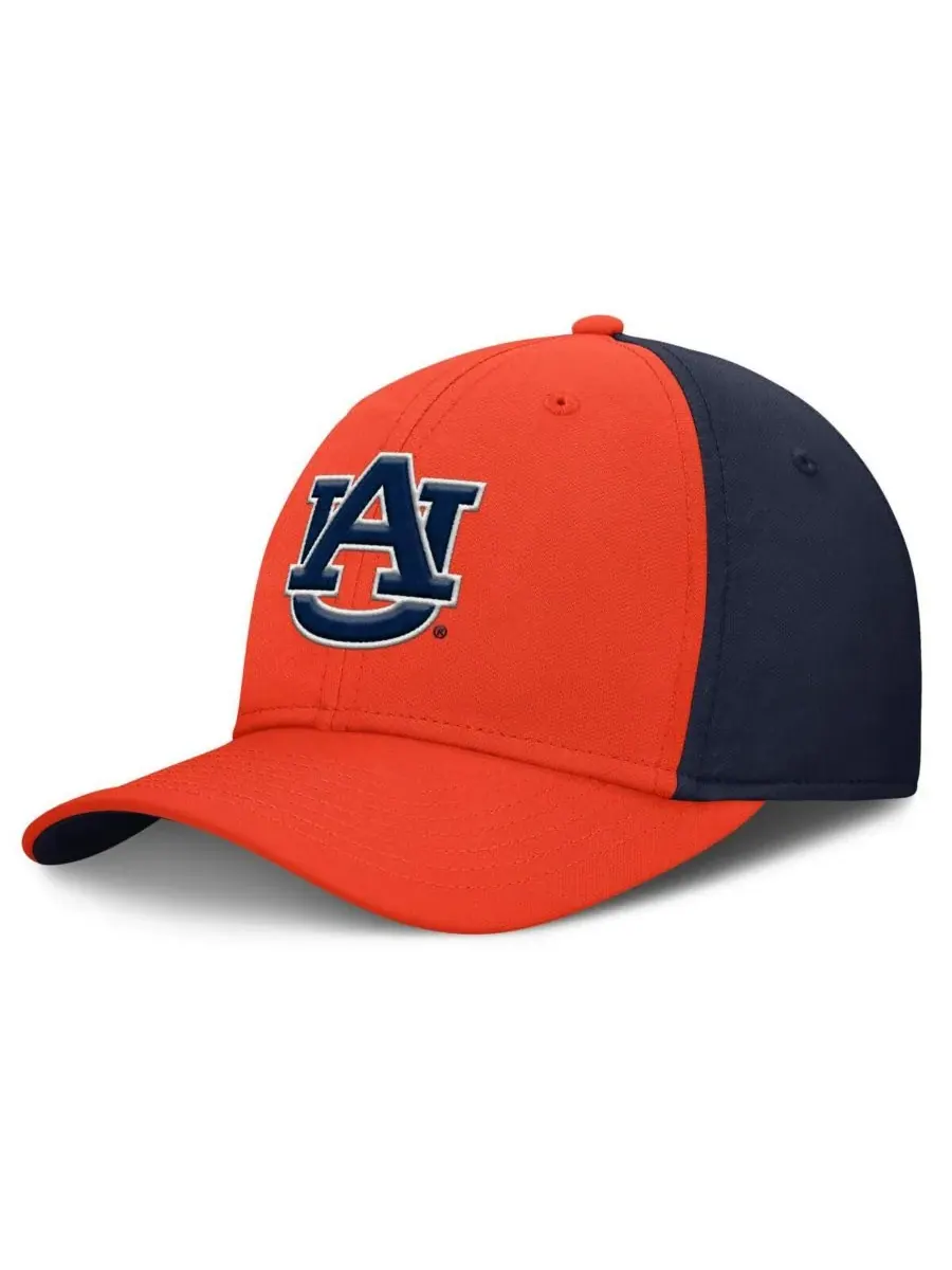 Nike Мужская оранжево-синяя кепка Auburn Tigers 2025 Sideline Rise Local Dri-FIT Flex — изображение 1 из 4