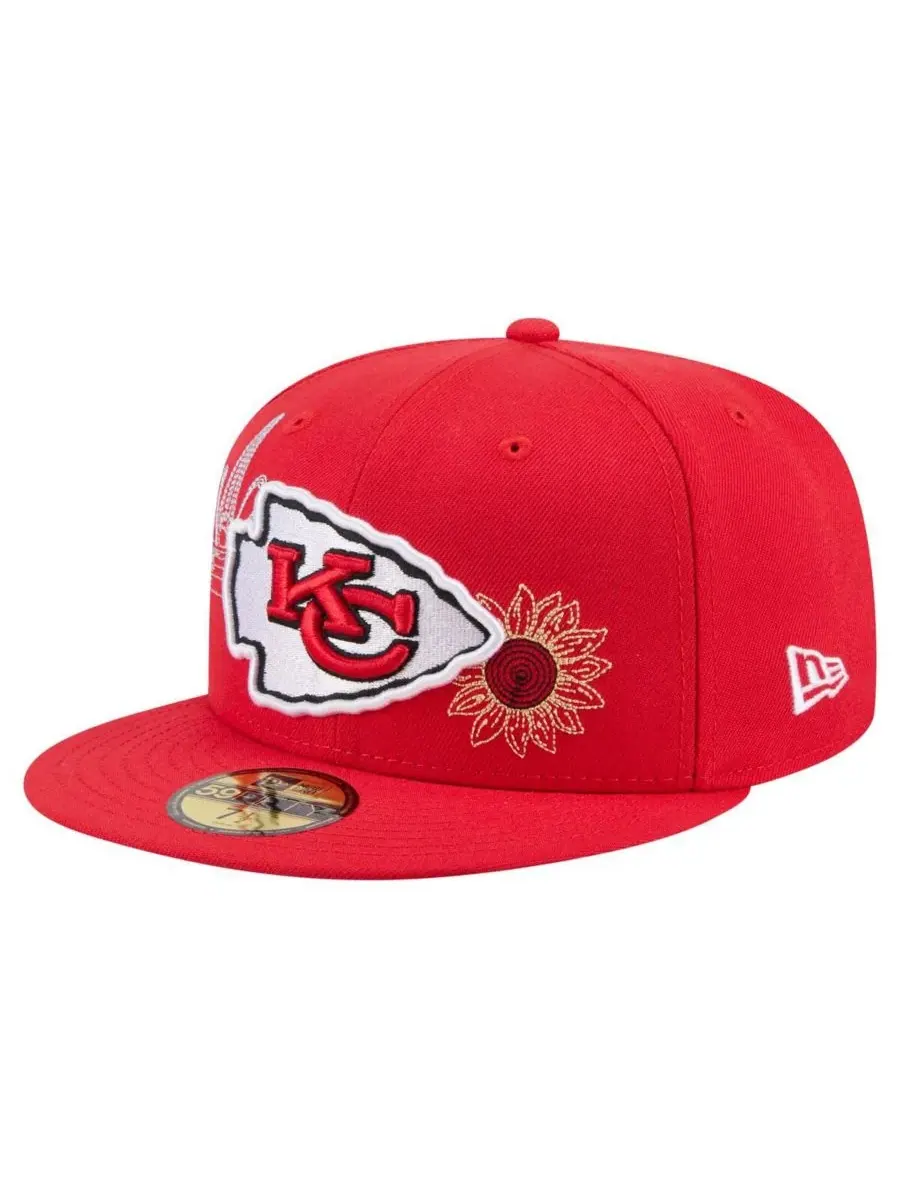 New Era Мужская красная бейсболка Kansas City Chiefs State Stitch 59FIFTY — изображение 1 из 4, красный