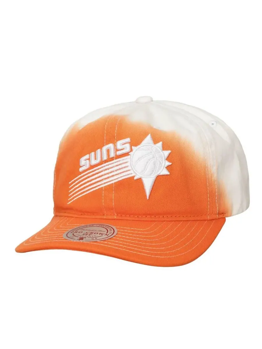 Mitchell & Ness Мужская оранжево-белая кепка Phoenix Suns с регулируемой высотой и эффектом — изображение 1 из 3