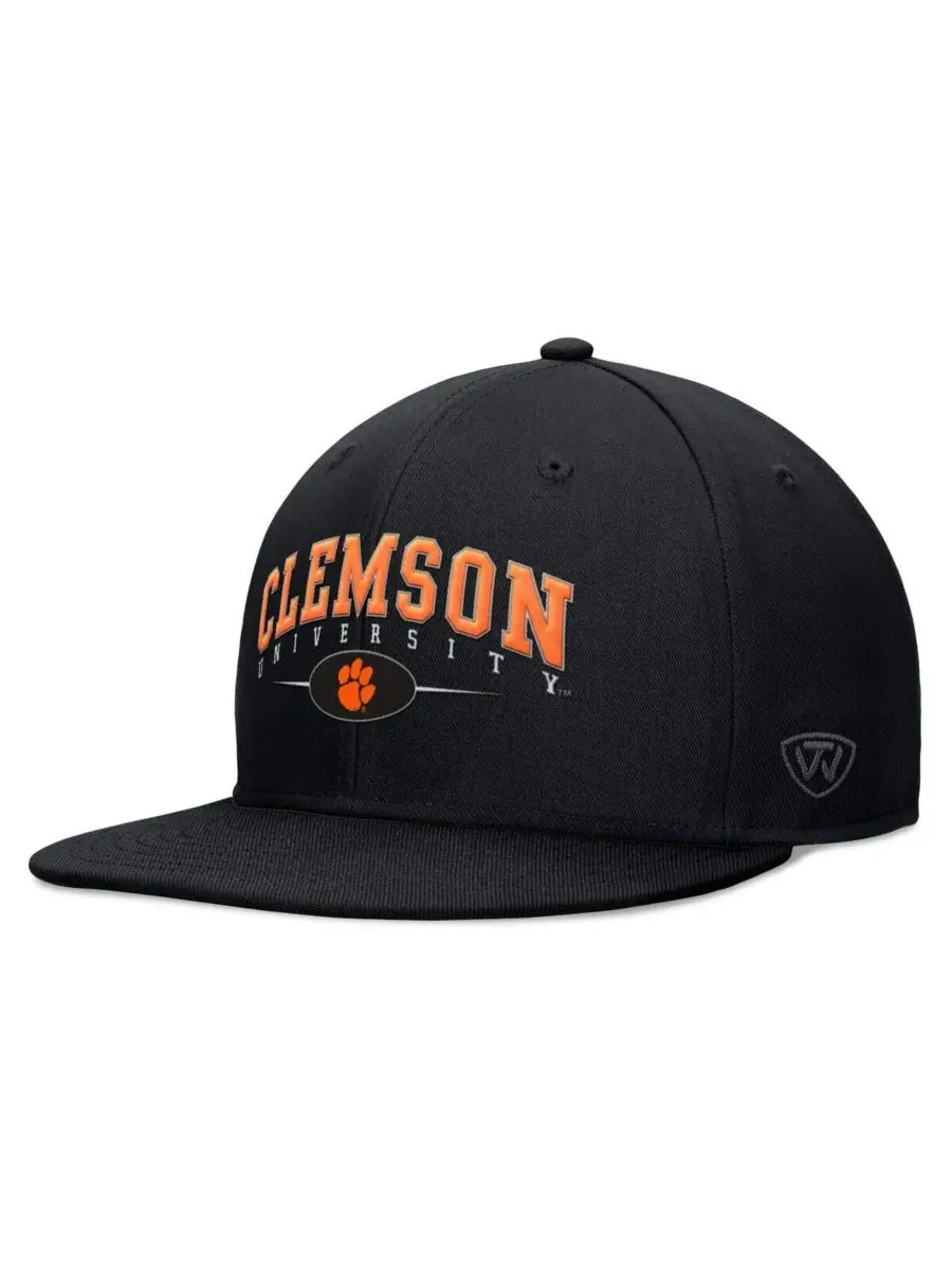Top of the World Мужская черная кепка-бейсболка Clemson Tigers Bullpen с регулируемой застежкой — изображение 1 из 4, черный