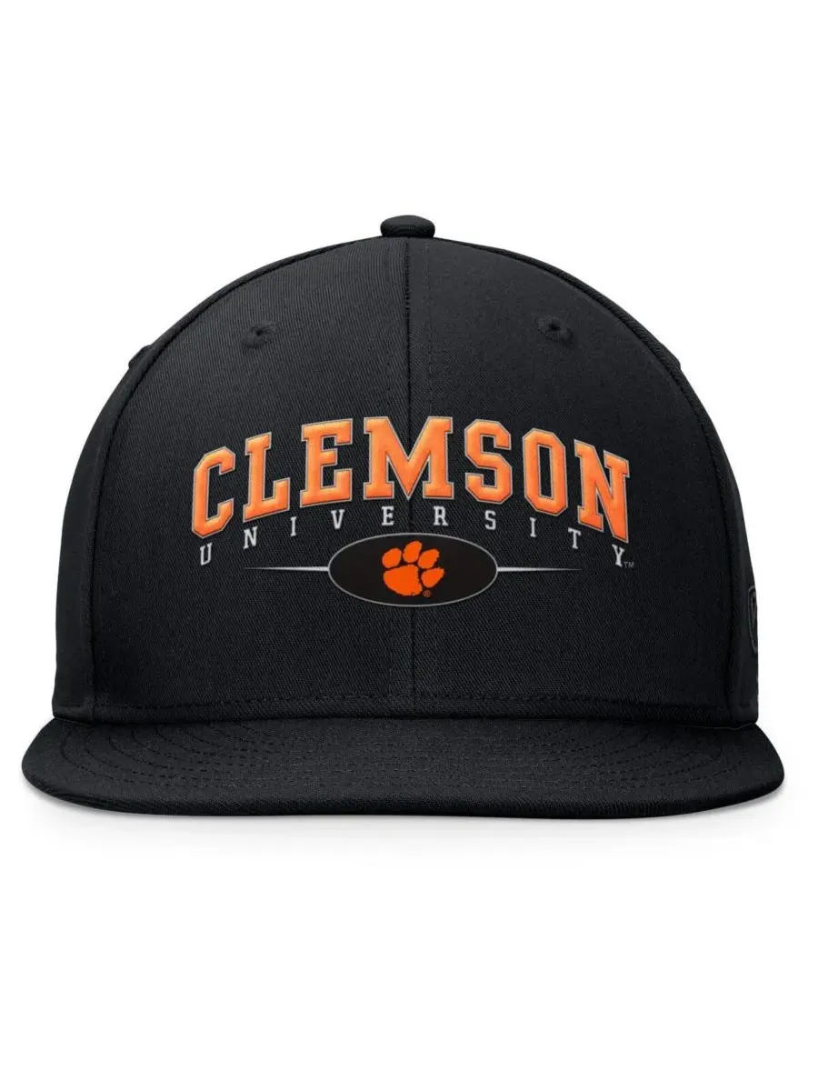 Top of the World Мужская черная кепка-бейсболка Clemson Tigers Bullpen с регулируемой застежкой — изображение 2 из 4, черный