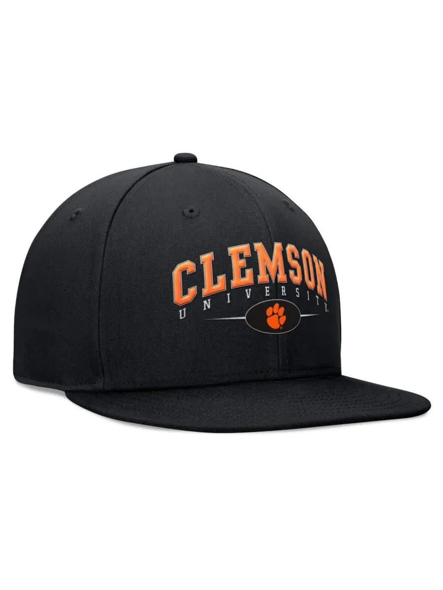 Top of the World Мужская черная кепка-бейсболка Clemson Tigers Bullpen с регулируемой застежкой — изображение 3 из 4, черный