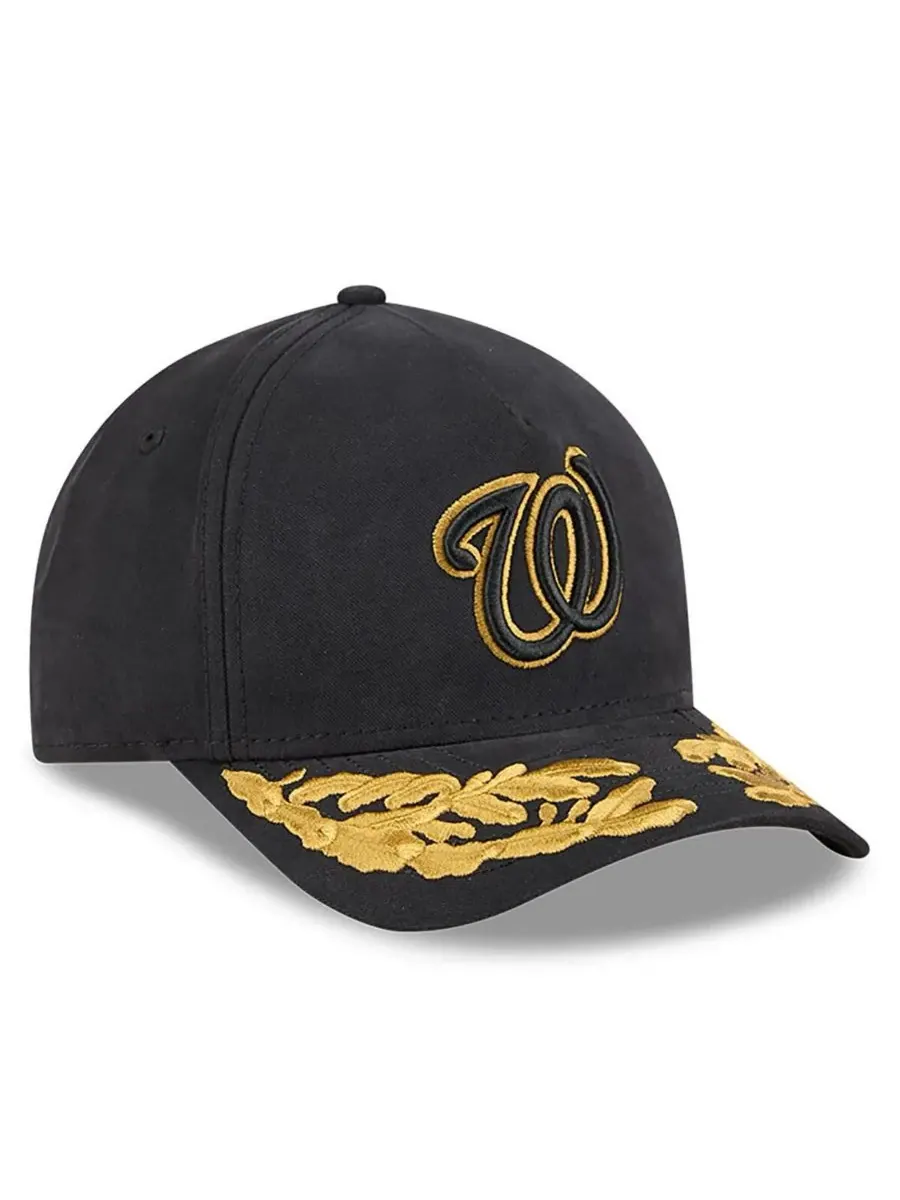 New Era Мужская черная регулируемая бейсболка Washington Nationals A-Frame 9FORTY — изображение 3 из 4, черный