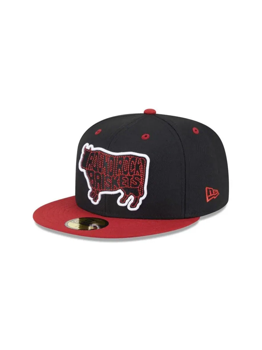 New Era Мужская черная кепка Round Rock Express Theme Nights 59FIFTY — изображение 1 из 4, черный