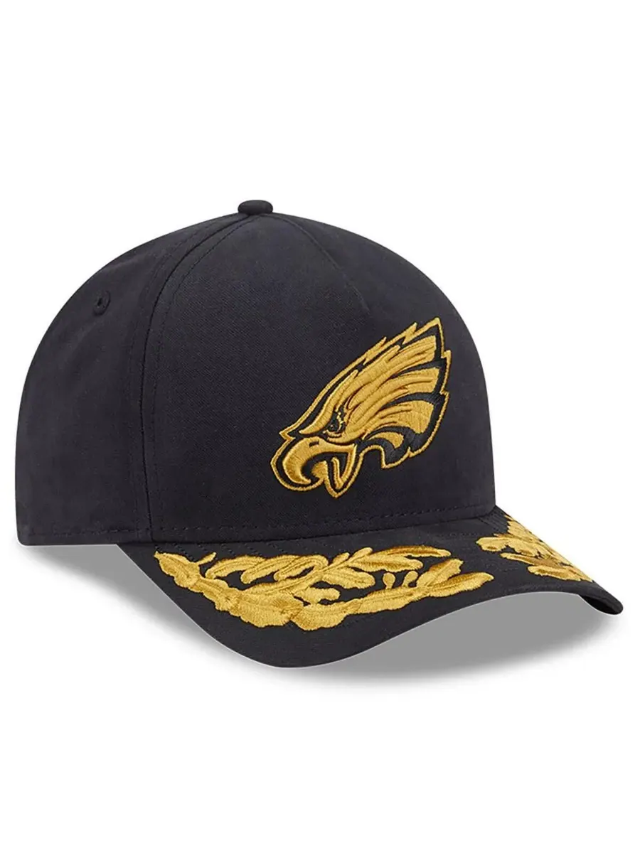 New Era Мужская черная регулируемая кепка Alpha Industries Philadelphia Eagles A-Frame 9FORTY — изображение 2 из 4, черный