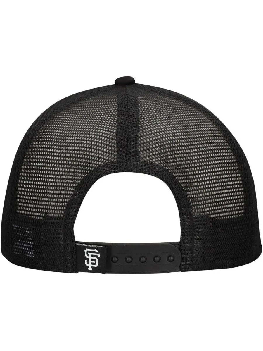 New Era Мужская черная кепка-тракер San Francisco Giants в стиле ретро с А-образным вырезом — изображение 3 из 5, черный