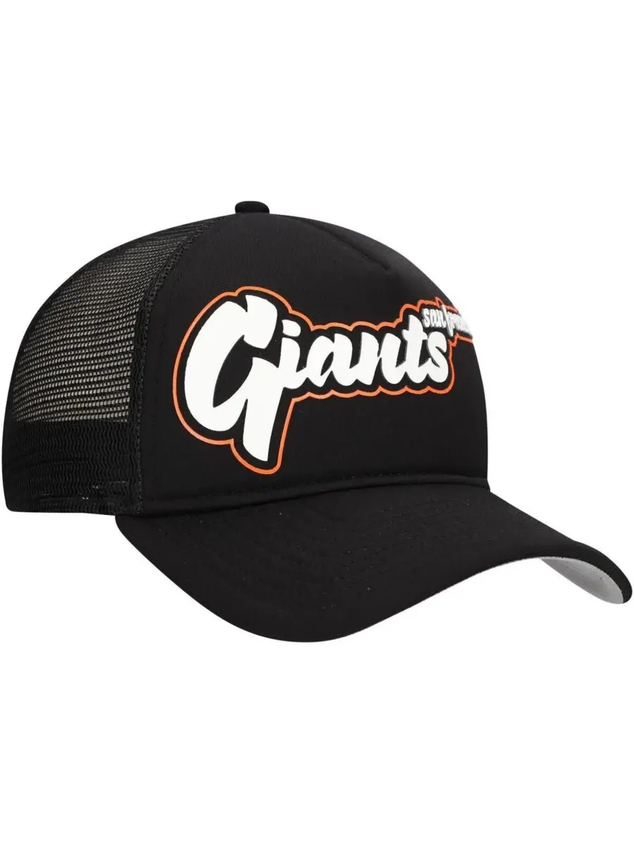 New Era Мужская черная кепка-тракер San Francisco Giants в стиле ретро с А-образным вырезом — изображение 4 из 5, черный