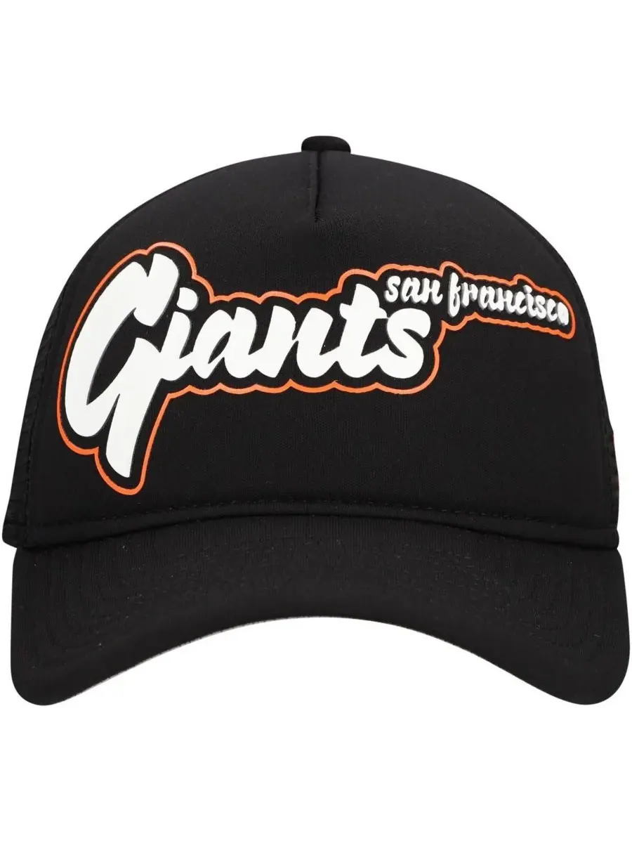 New Era Мужская черная кепка-тракер San Francisco Giants в стиле ретро с А-образным вырезом — изображение 5 из 5, черный