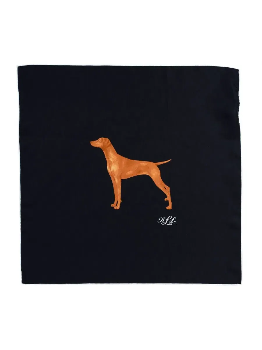 Шелковый платок с принтом Dog Conversational Small Square Lauren Ralph Lauren