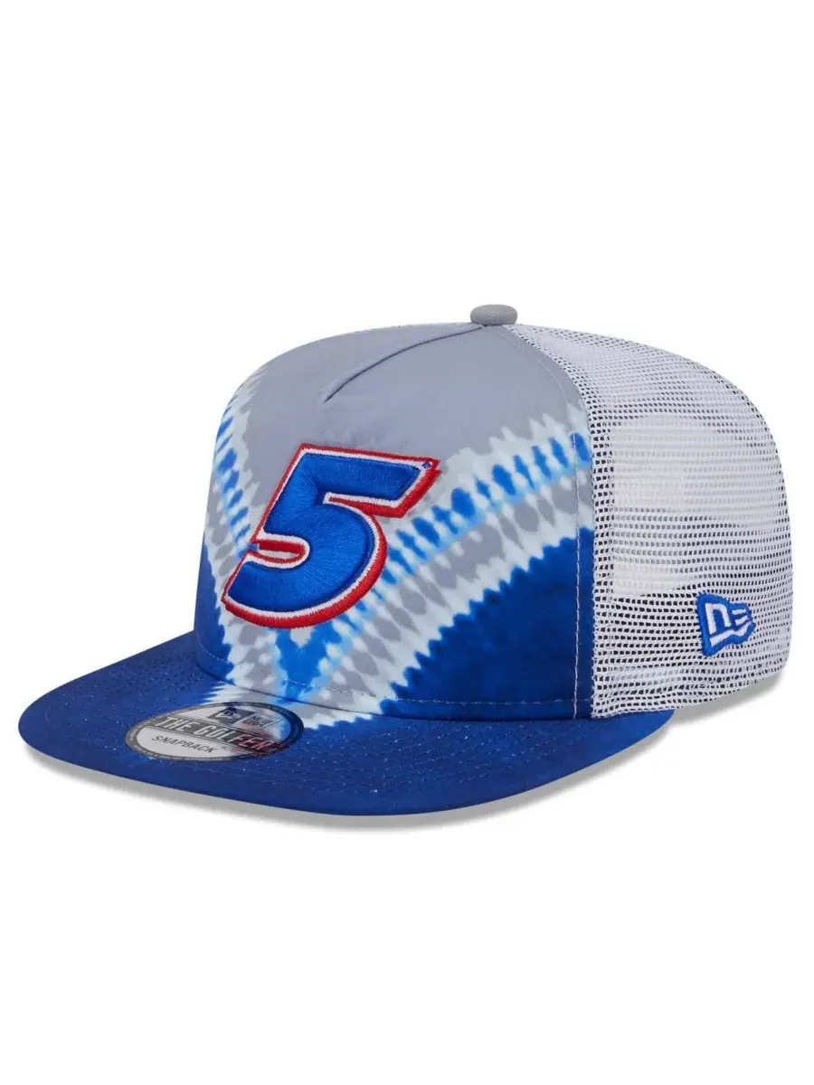 New Era Мужская синяя кепка-бейсболка Kyle Larson Golfer Tie-Dye с регулируемой застежкой — изображение 1 из 4, синий