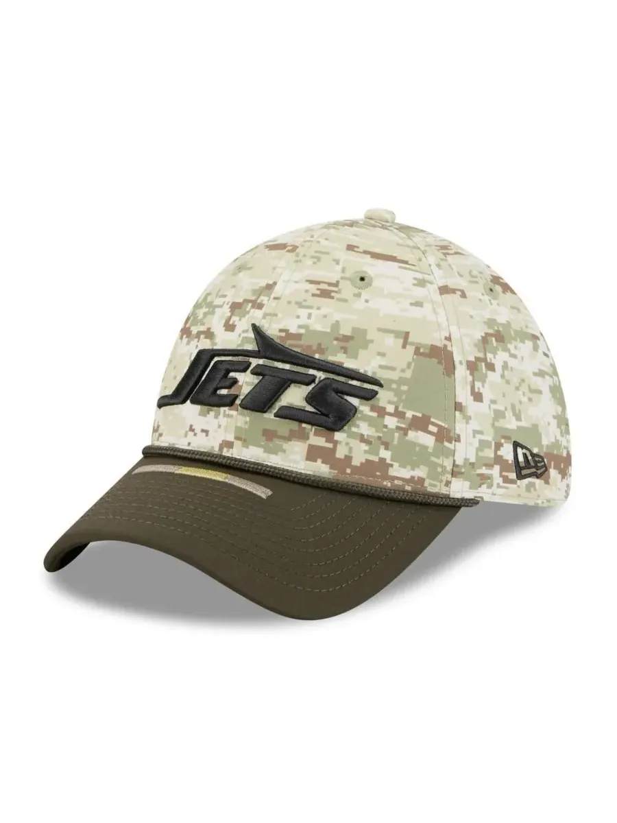 New Era Мужская камуфляжная кепка New York Jets 2025 Salute to Service 39THIRTY Flex Hat — изображение 4 из 5
