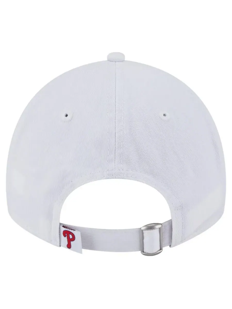 New Era Женская белая кепка Philadelphia Phillies с регулируемым размером 9TWENTY, для болельщиков — изображение 2 из 4