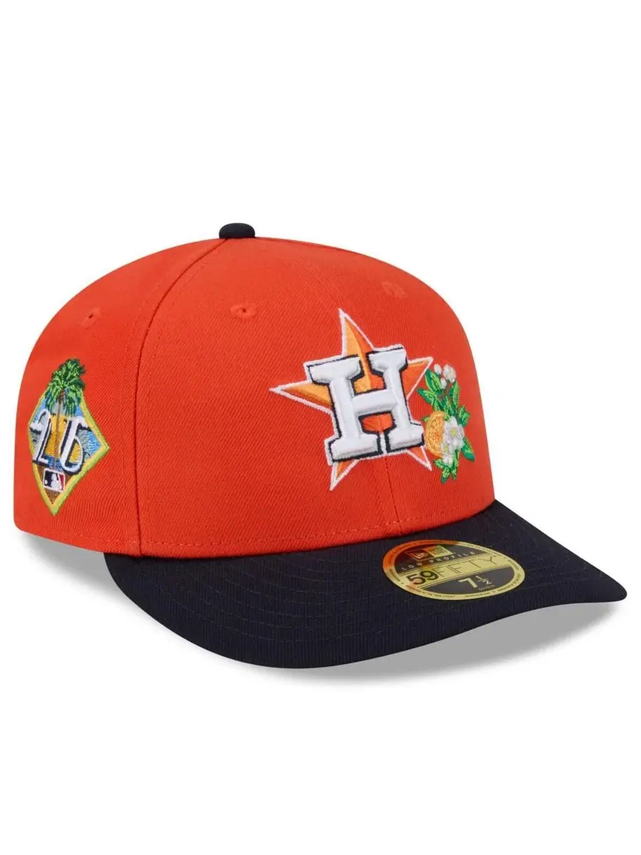 Кепка New Era Houston Astros 2026 Spring Training Low Profile 59FIFTY — изображение 1 из 4, оранжевый темно-синий