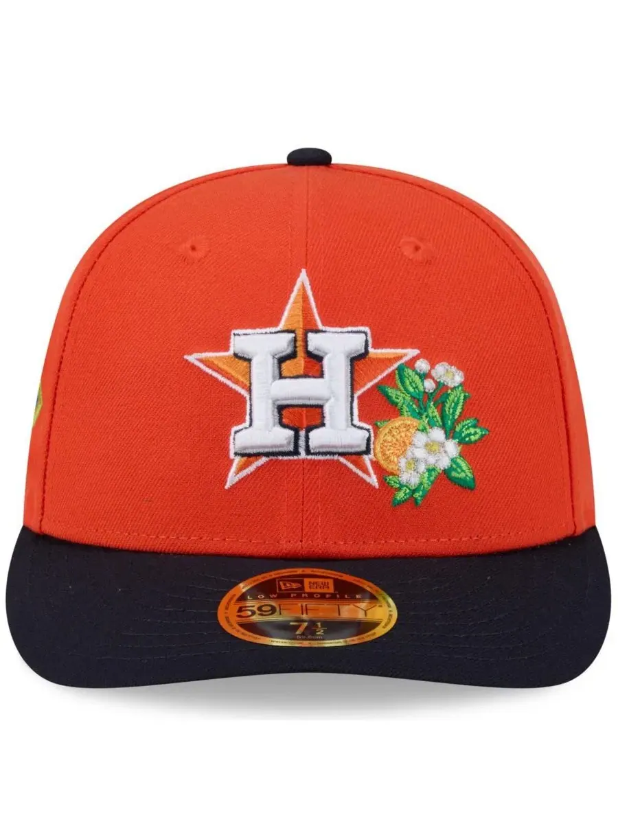 Кепка New Era Houston Astros 2026 Spring Training Low Profile 59FIFTY — изображение 2 из 4, оранжевый темно-синий