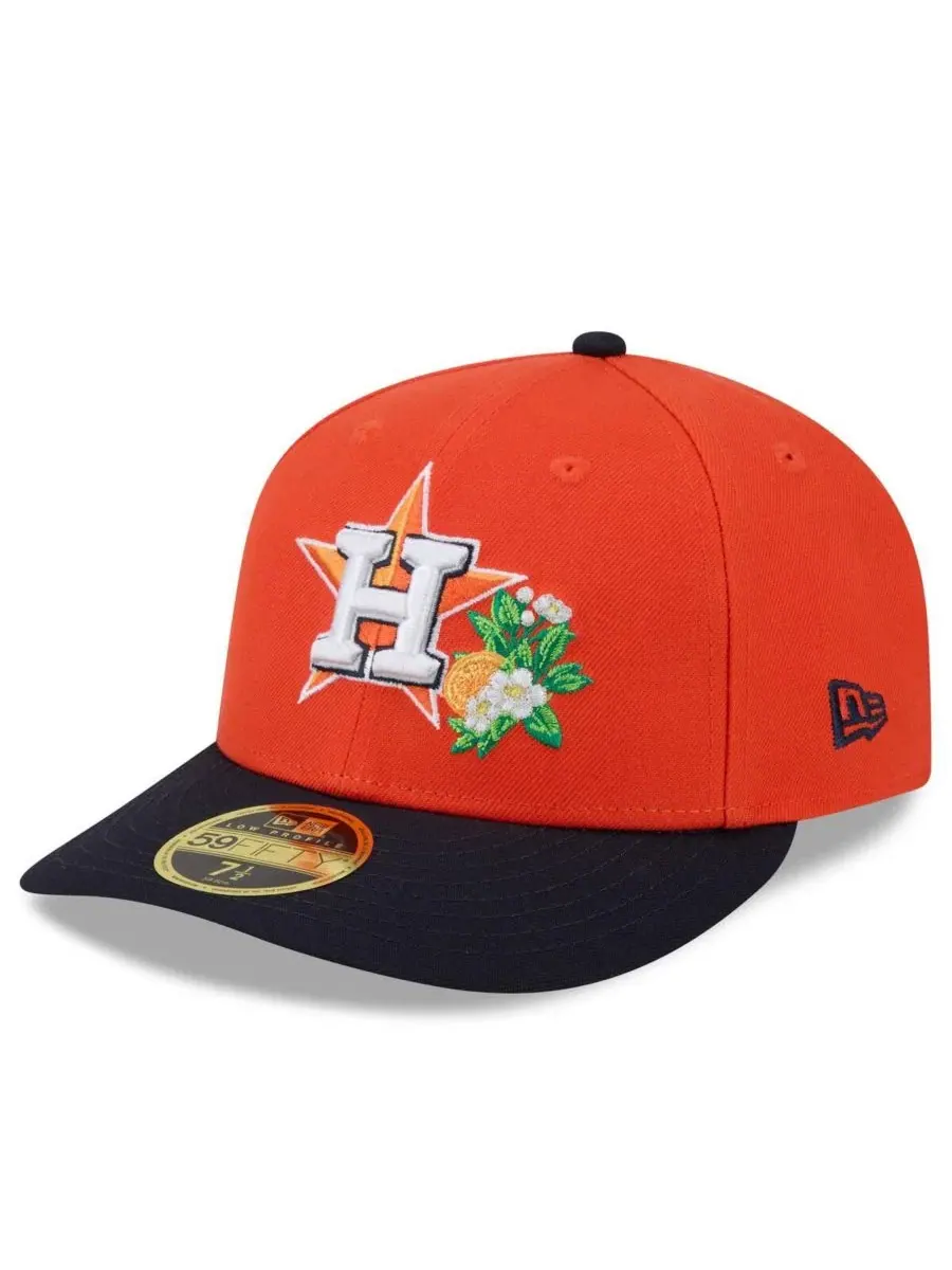 Кепка New Era Houston Astros 2026 Spring Training Low Profile 59FIFTY — изображение 3 из 4, оранжевый темно-синий