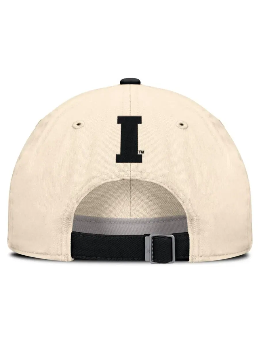 Бейсболка с вышивкой Iowa Hawkeyes, модель 2026 Primetime Natural 2-Tone Nike — изображение 4 из 4, натуральный черный