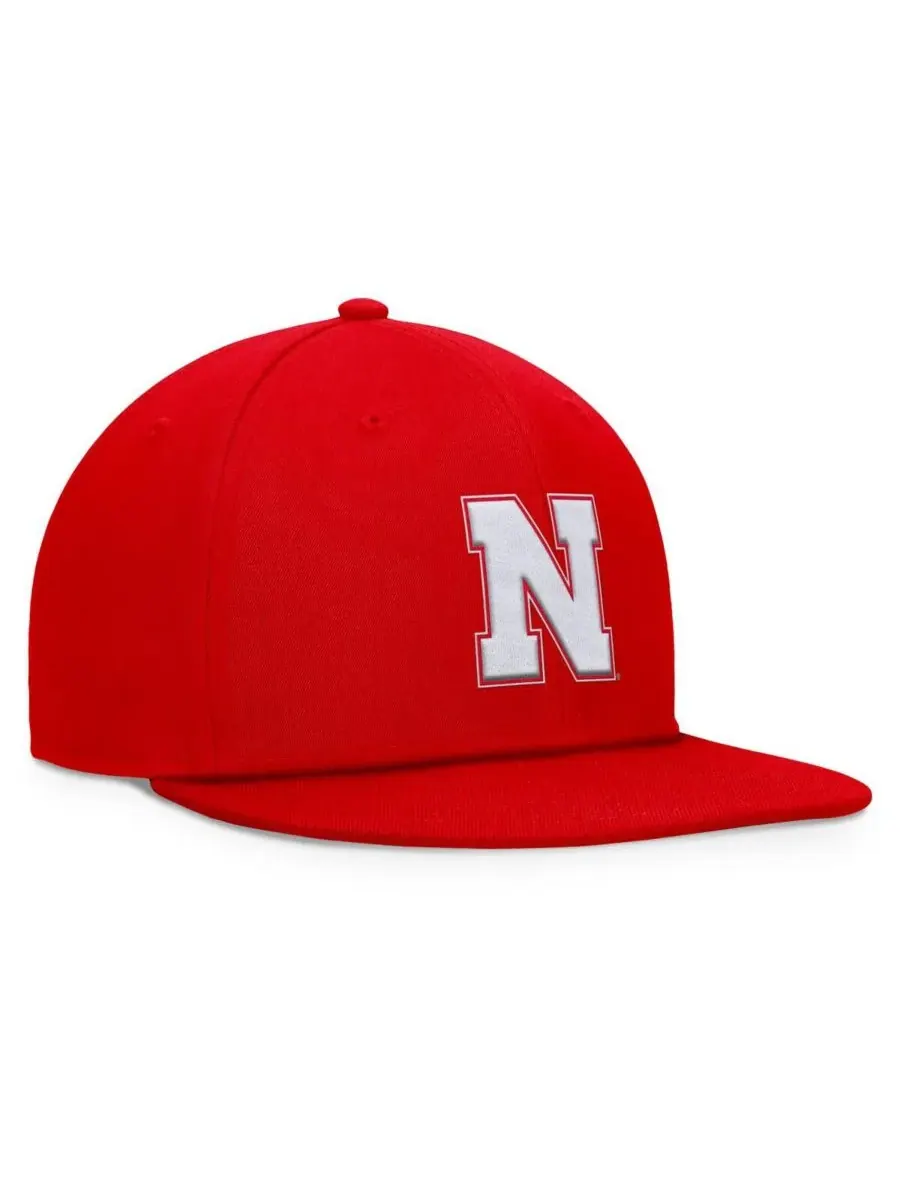 Мужская алая бейсболка Nebraska Huskers Fundamental Snapback Hat Top of the World — изображение 3 из 4, алый