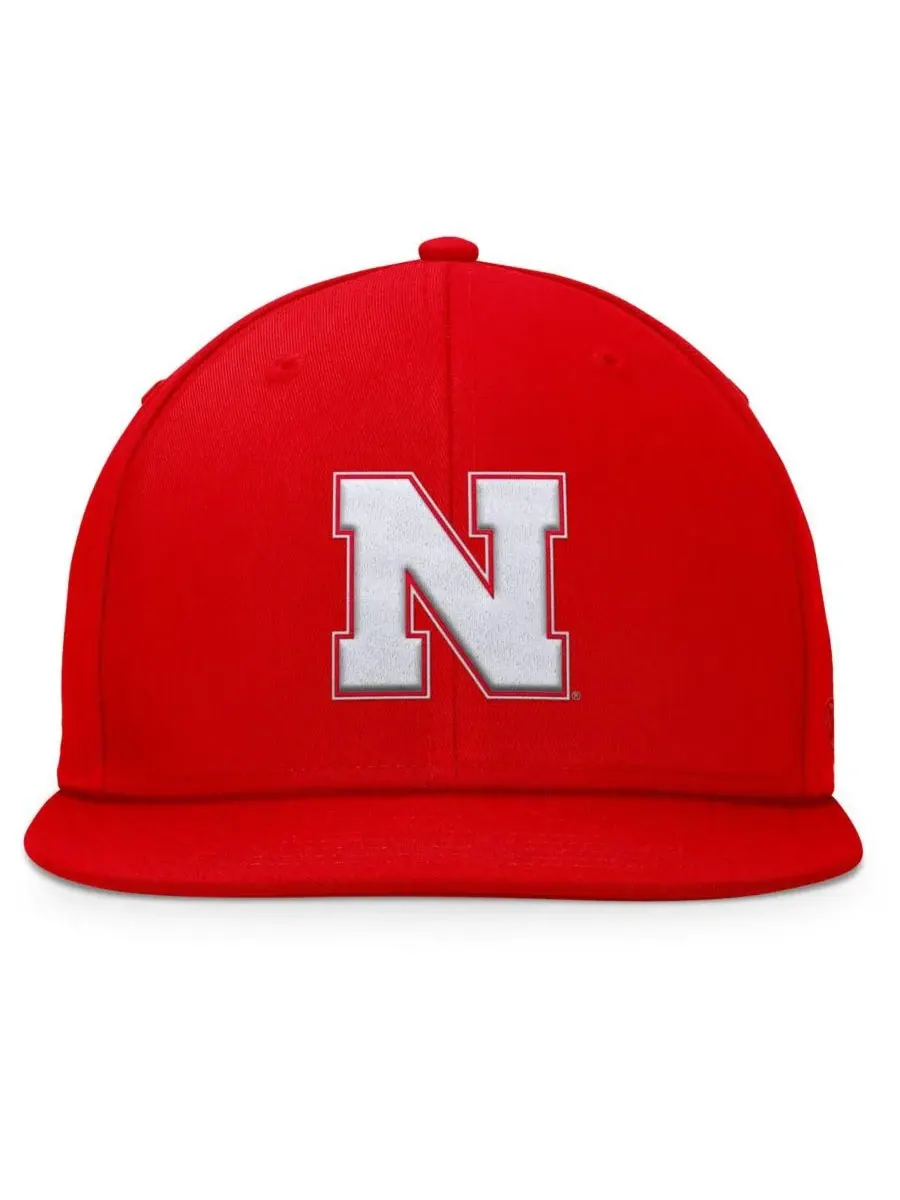 Мужская алая бейсболка Nebraska Huskers Fundamental Snapback Hat Top of the World — изображение 4 из 4, алый