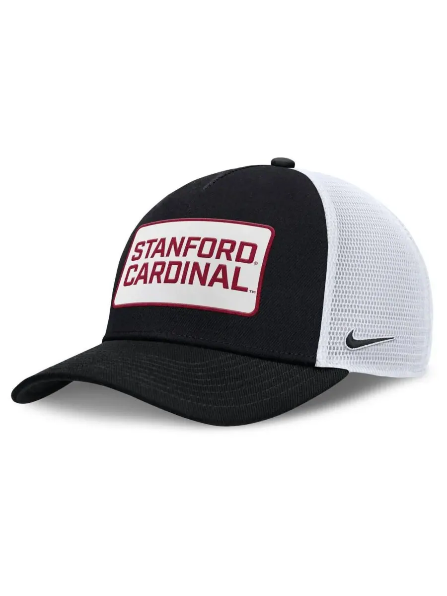 Nike Мужская регулируемая бейсболка-тракер Stanford Cardinal 2025 On-Field Rise Patch — изображение 1 из 4, черный белый