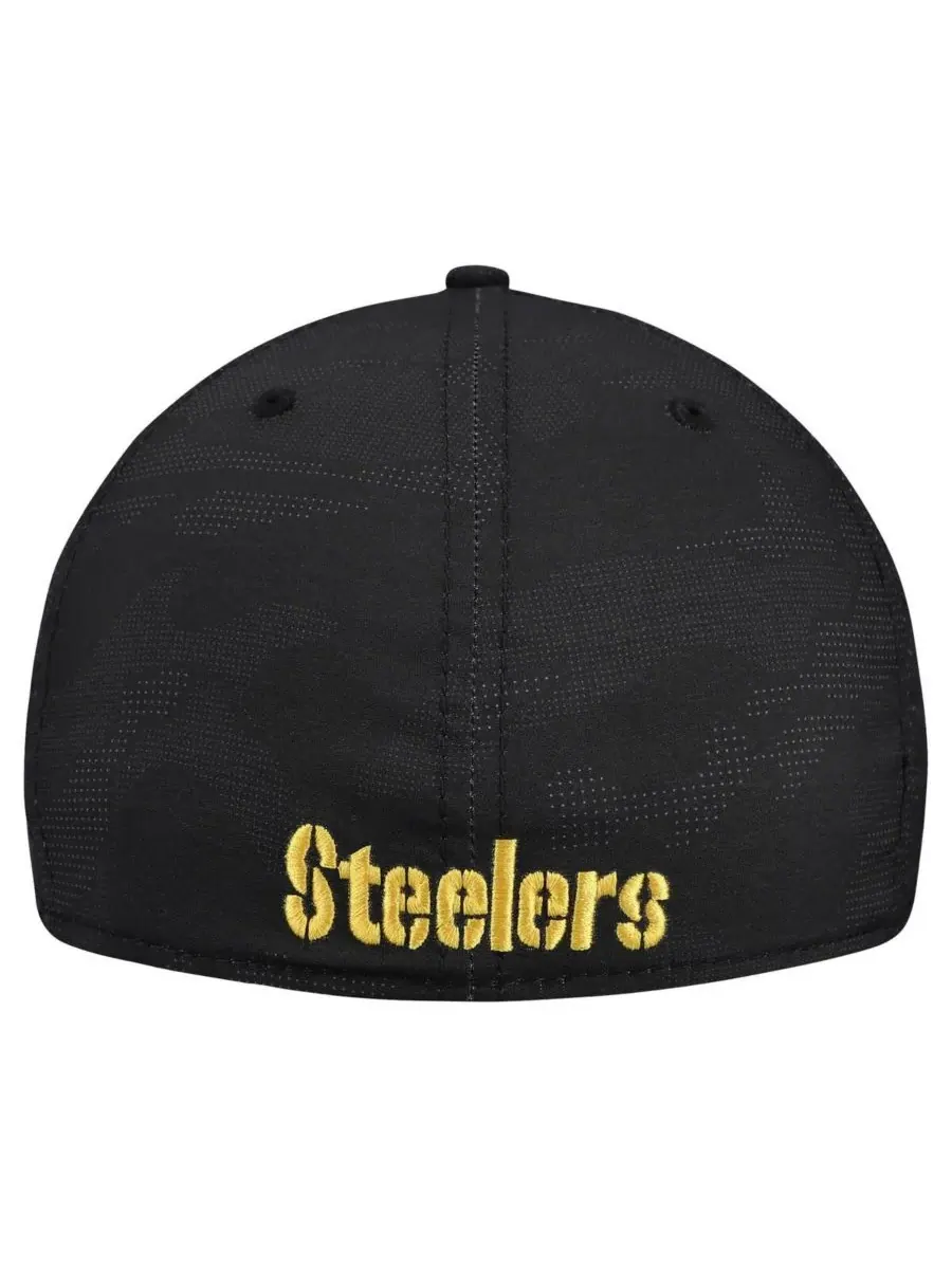 New Era Мужская черная кепка Pittsburgh Steelers с камуфляжным рисунком, модель 39THIRTY — изображение 4 из 4, черный