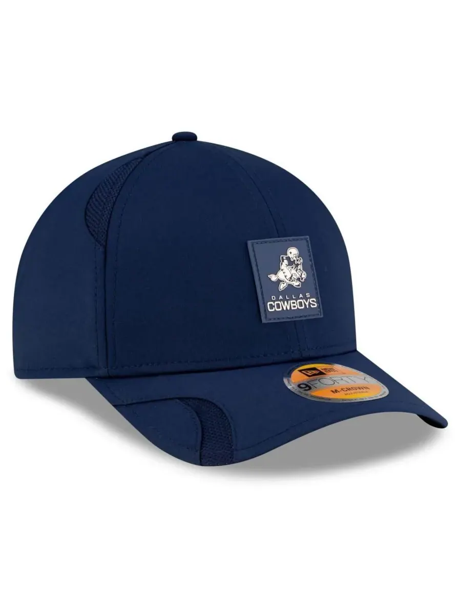 New Era Мужская темно-синяя бейсболка Dallas Cowboys 2025 Sideline Throwback M-Crown 9FORTY с — изображение 2 из 4