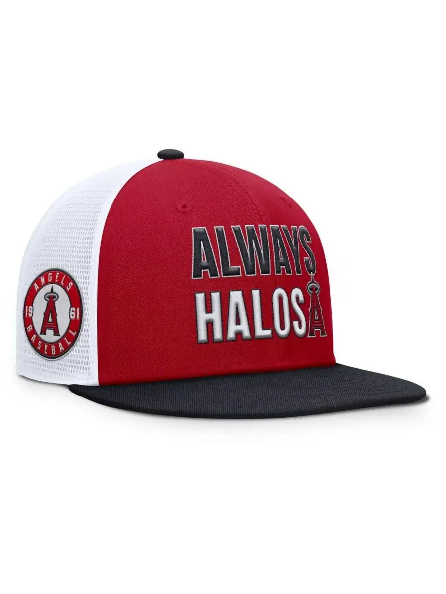Nike Мужская красная бейсболка Los Angeles Angels Pro Trucker Snapback — изображение 1 из 4, красный