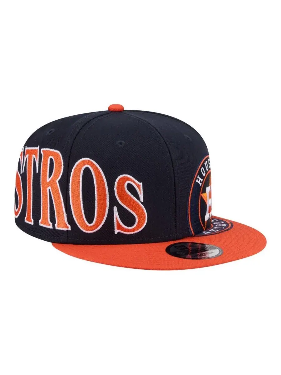 Кепка-снапбек Houston Astros с вышивкой New Era — изображение 3 из 5, темно-синий оранжевый