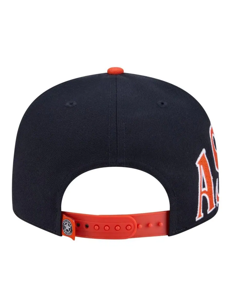 Кепка-снапбек Houston Astros с вышивкой New Era — изображение 4 из 5, темно-синий оранжевый
