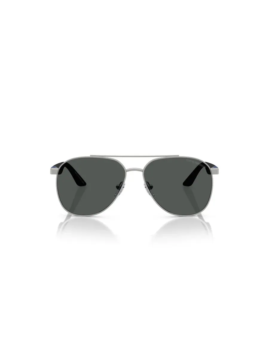 Детские солнцезащитные очки «Пилот», EK2001 Emporio Armani, matte серебро — изображение 2 из 6, серебристый