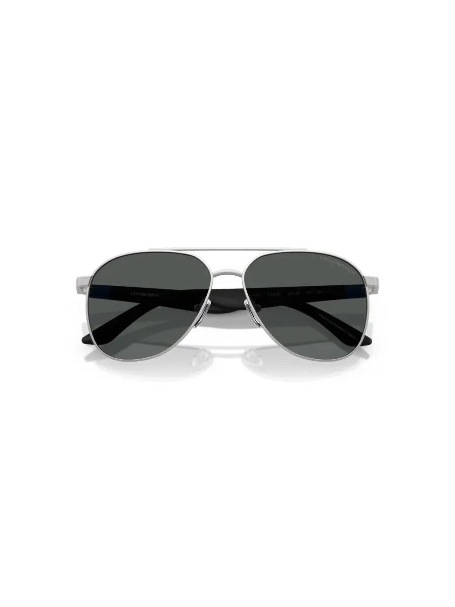 Детские солнцезащитные очки «Пилот», EK2001 Emporio Armani, matte серебро — изображение 5 из 6, серебристый