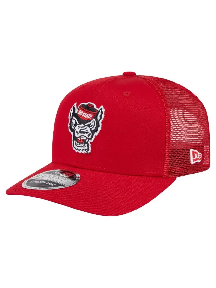 Кепка-тракер с вышивкой NC State Wolfpack 9SEVENTY New Era — изображение 1 из 4, красный