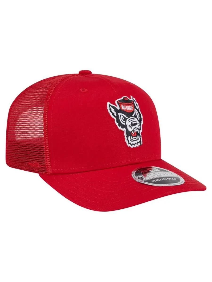 Кепка-тракер с вышивкой NC State Wolfpack 9SEVENTY New Era — изображение 3 из 4, красный