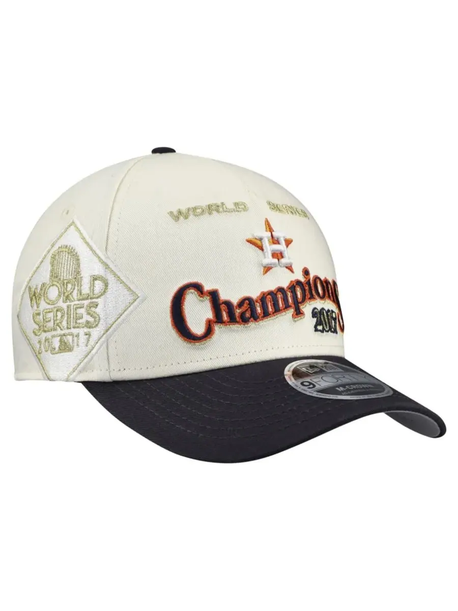 Кепка с вышивкой World Series, модель 9FORTY M-Crown A-Frame New Era — изображение 1 из 4, кремовый темно-синий
