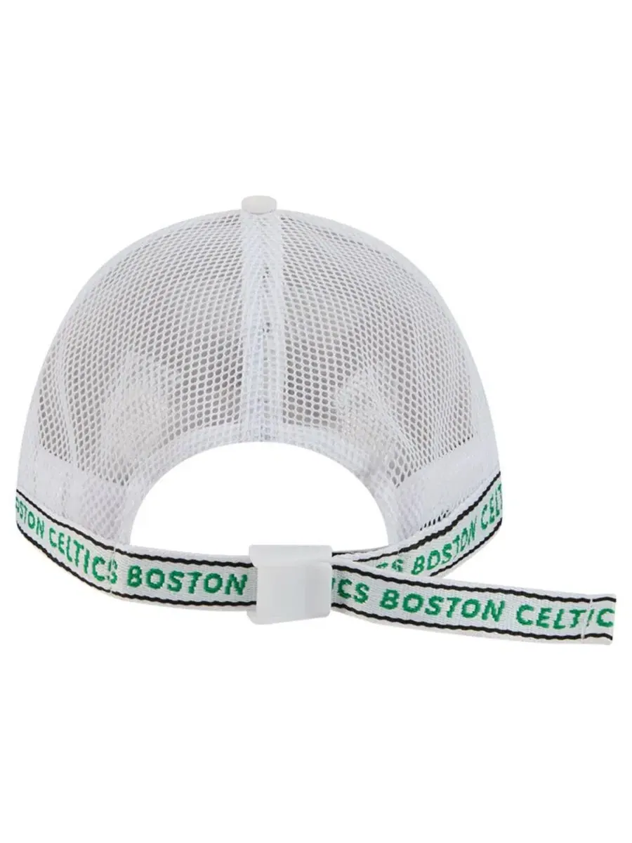 Кепка с вышитым логотипом Boston Celtics Featherweight Team Tape 9FORTY M-Crown A-Frame New Era — изображение 4 из 5, белый