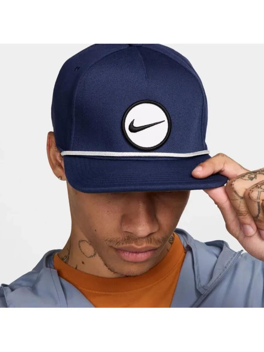 Кепка-снепбек Nike Retro Pro с плоским козырьком — изображение 4 из 5, темно-синий