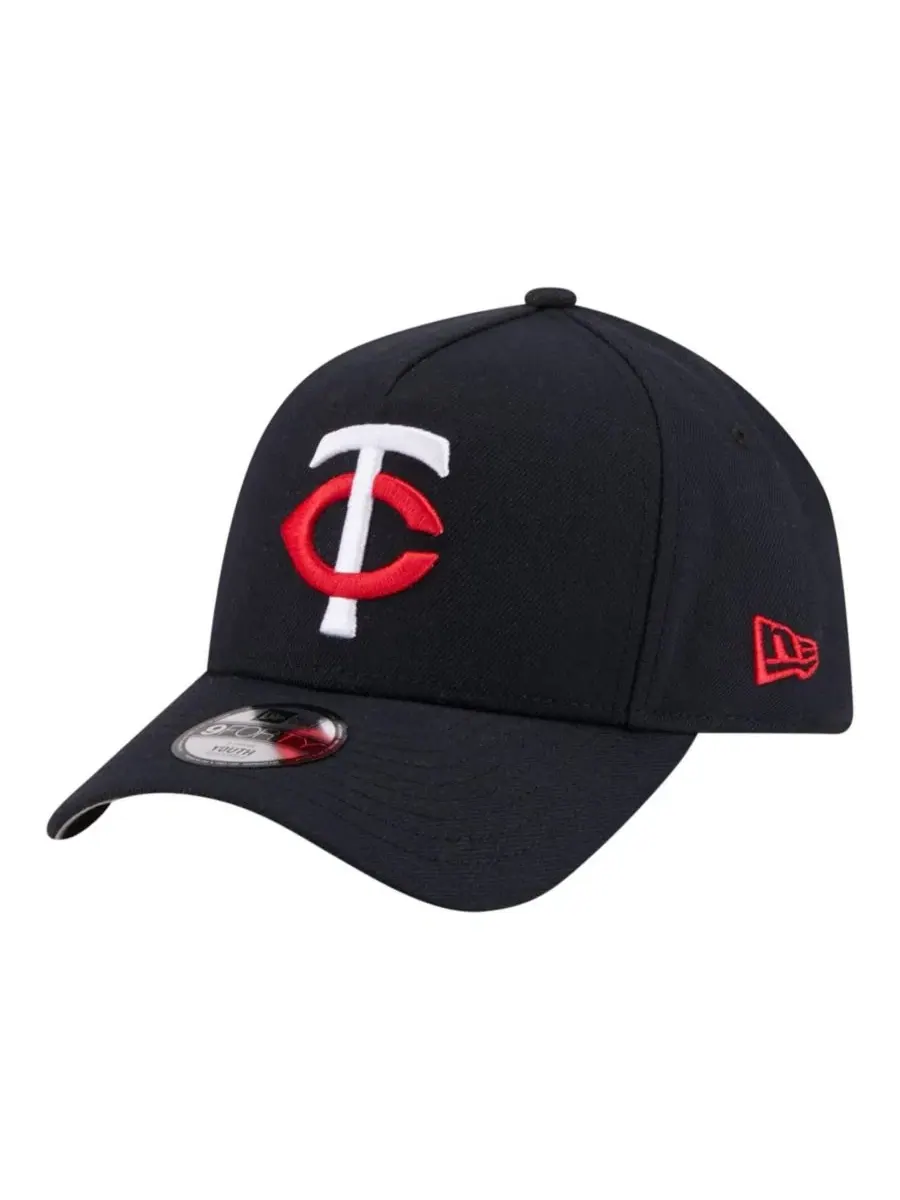 Бейсболка New Era 9FORTY A-Frame с вышитым логотипом Minnesota Twins — изображение 1 из 7, темно-синий