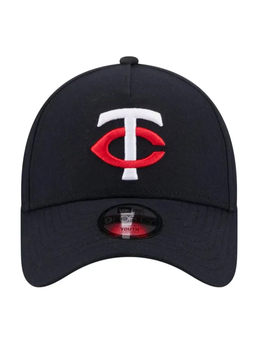 Бейсболка New Era 9FORTY A-Frame с вышитым логотипом Minnesota Twins — изображение 2 из 7, темно-синий