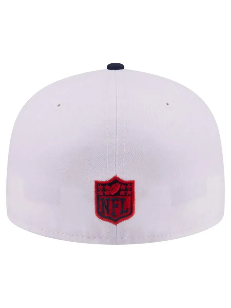 Кепка с вышивкой New England Patriots Retro Swoop 59FIFTY New Era — изображение 3 из 5, белый темно-синий