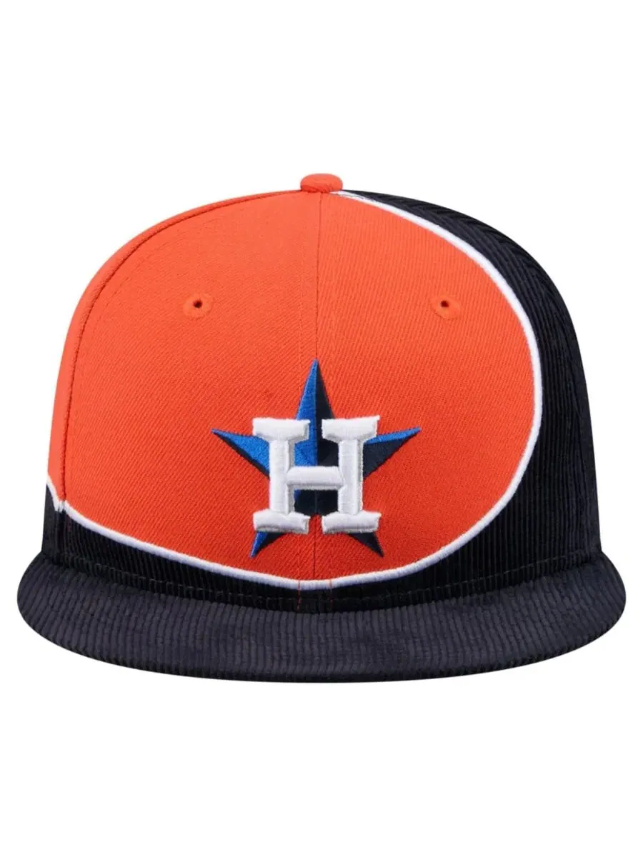Кепка-снапбек с принтом Houston Astros New Era — изображение 2 из 5, темно-синий оранжевый