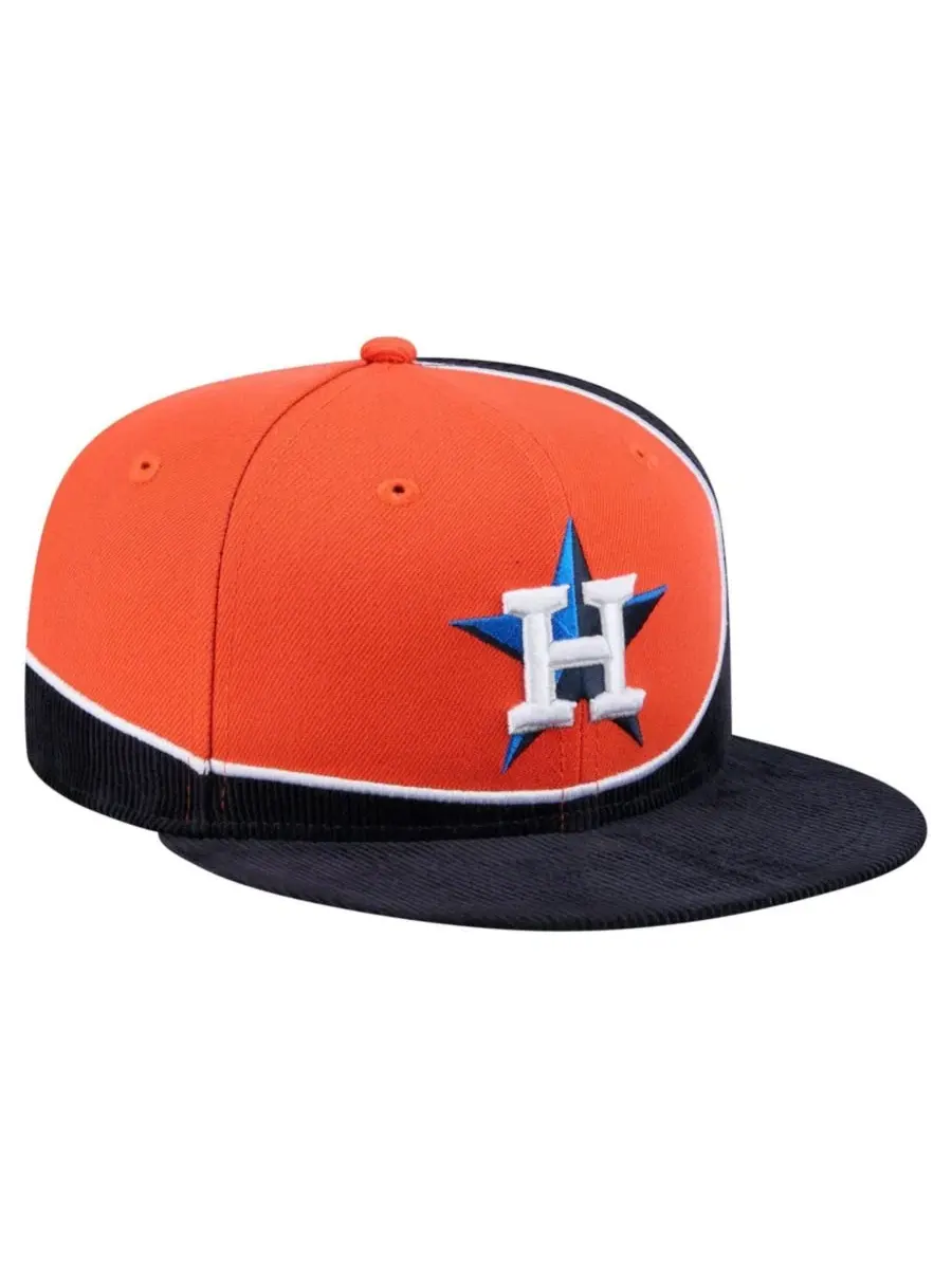 Кепка-снапбек с принтом Houston Astros New Era — изображение 3 из 5, темно-синий оранжевый