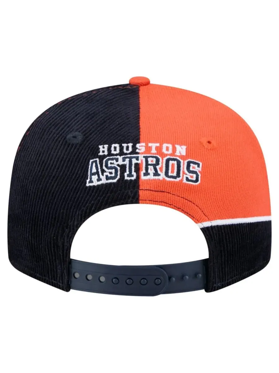 Кепка-снапбек с принтом Houston Astros New Era — изображение 4 из 5, темно-синий оранжевый