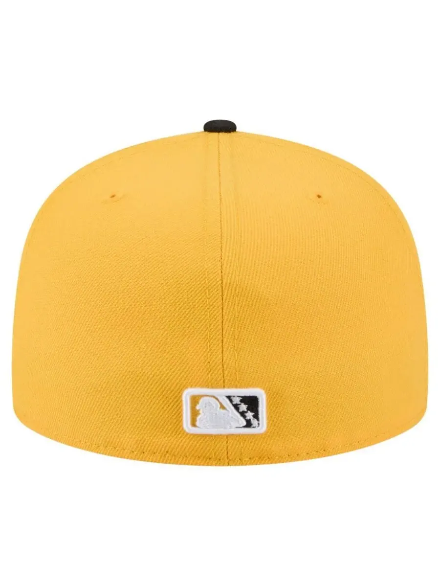 New Era Мужская желто-черная бейсболка Bradenton Marauders из коллекции Authentic Collection 59FIFTY — изображение 2 из 4