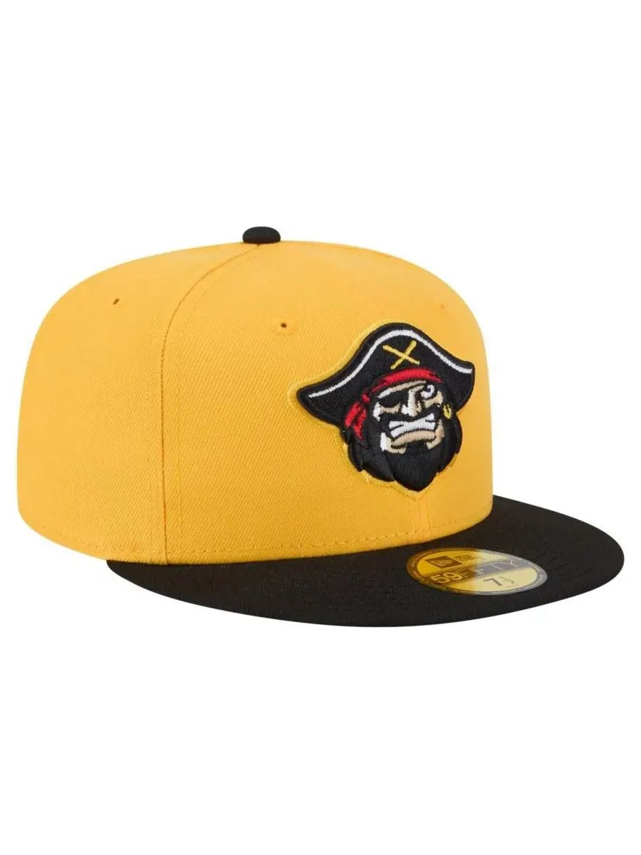 New Era Мужская желто-черная бейсболка Bradenton Marauders из коллекции Authentic Collection 59FIFTY — изображение 3 из 4