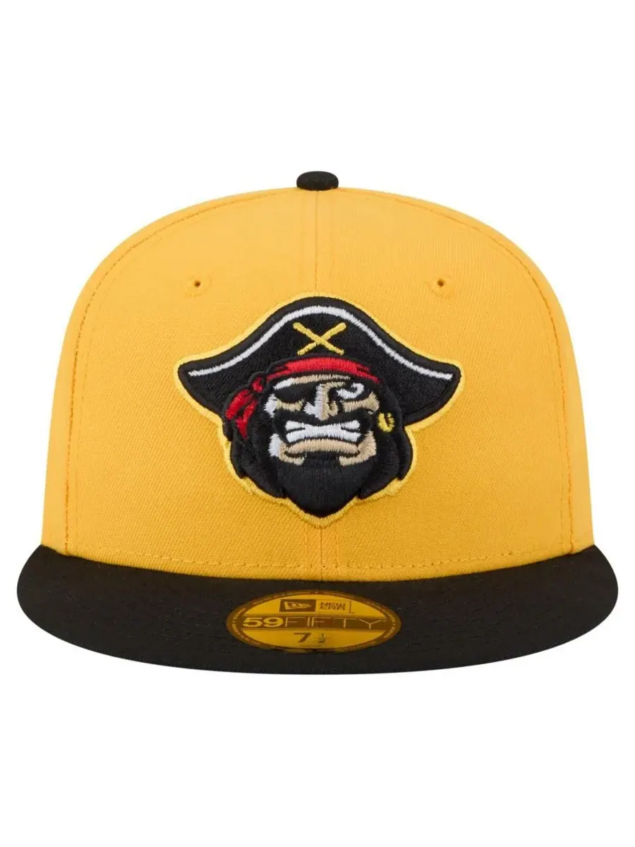 New Era Мужская желто-черная бейсболка Bradenton Marauders из коллекции Authentic Collection 59FIFTY — изображение 4 из 4