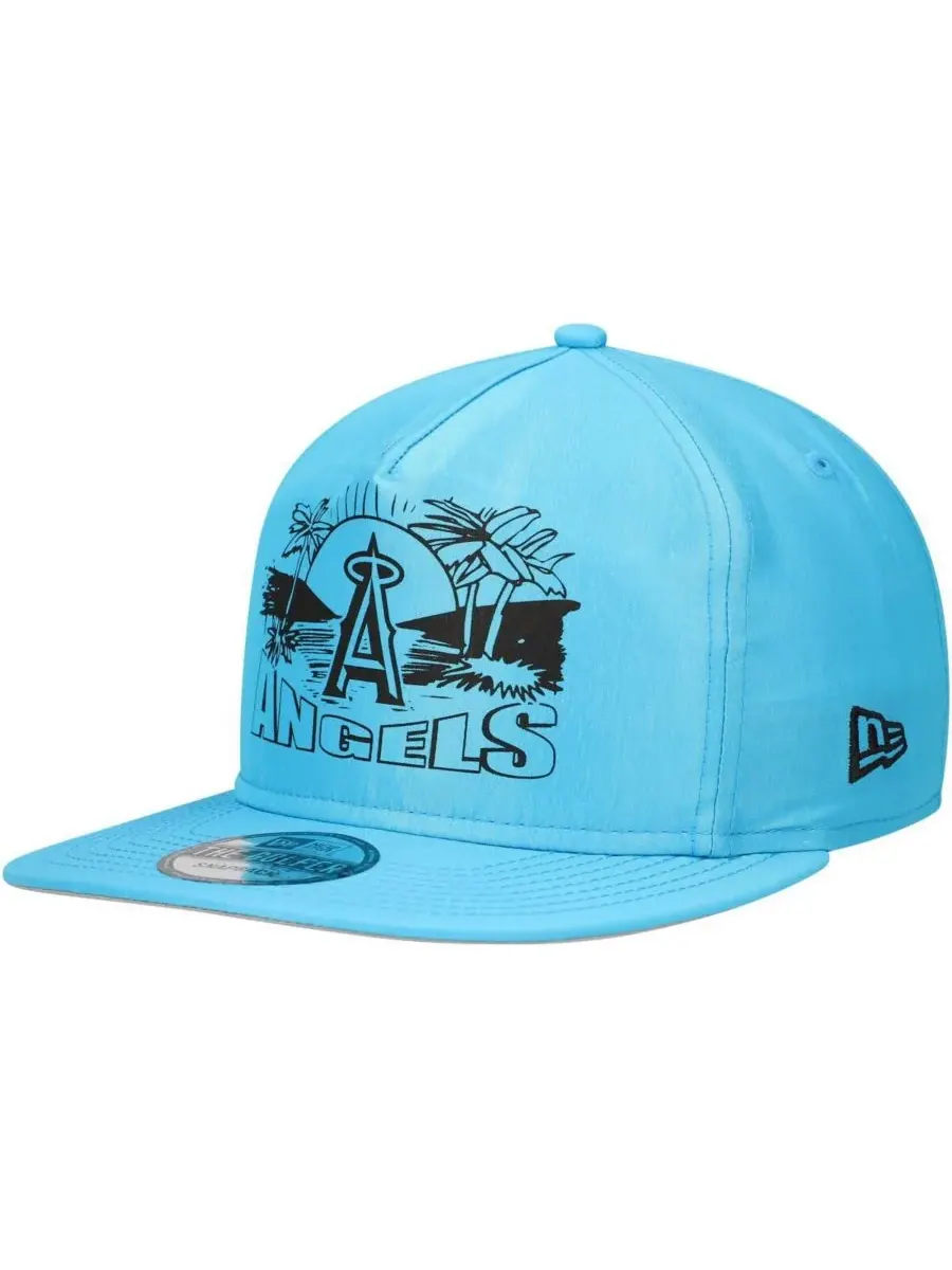 New Era Мужская синяя неоновая кепка-бейсболка Los Angeles Angels с регулируемой застежкой — изображение 1 из 5, синий