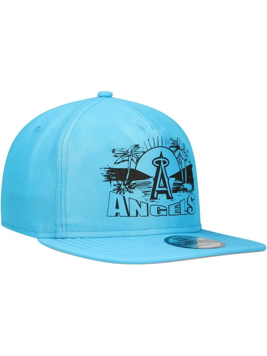 New Era Мужская синяя неоновая кепка-бейсболка Los Angeles Angels с регулируемой застежкой — изображение 4 из 5, синий